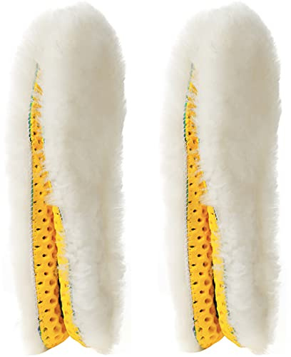 Ailaka Schaffell Sport Wolle Einlegesohlen für Damen Herren, Premium Dickes Fell Fleece Ersatz Warme Einsätze für Schuhe Stiefel Hausschuhe Sneakers