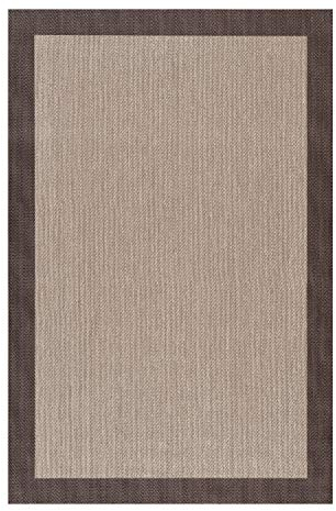 STORESDECO Alfombra vinilica de Tejido Trenzado Premium de Alta Gama Lavable Antideslizante Alfombras vinilicas Resistentes para Salon Cocina habitacion baño Pasillo Exterior Marrones 120x180 cm