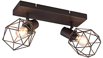 meineWunschleuchte Industrial Balken-Deckenstrahler NARDA Rost-Optik, 2-flammig