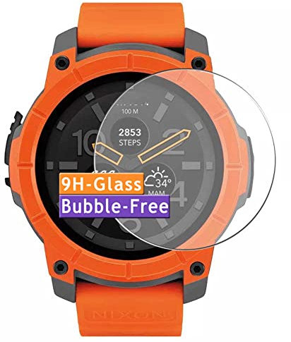 Vaxson 3 Stück 9H Härte Glas Folie, kompatibel mit Nixon The Mission Watch, gehärtetem Glas Schutzfolie Displayschutzfolie Bildschirmschutz Neue