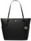 Michael Kors Women Jet Set Large Top-zip Saffiano Leather Tote Shoulder Bag (Black)