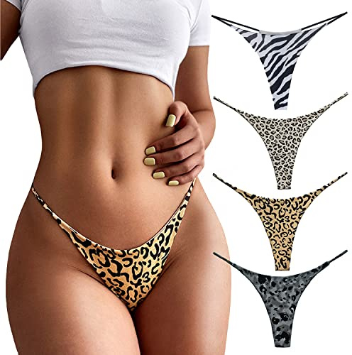 Aogda Thong for Women Cotton Underwear Low Rise Panties Woman G-String Thongs（Small）