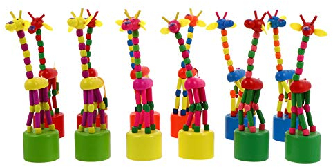 NUOBESTY 12st Daumen Spielzeug Tierisches Daumenspielzeug Tiere Fingerpuppe Körperfüller Daumen Drück Puppen Spielzeug Hochdrücken Stehende Schaukel Lernspielzeug Holz Kind China Hölzern