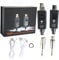XLR Wireless Microphone Transmitter Receiver, U3 Adapter Rechargeable 2.4GHz System Set for Dynamic Microphone