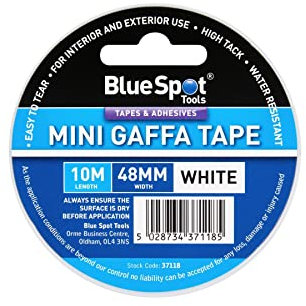 Blue Spot Tools - 48mm x 10M Mini White Gaffa Tape