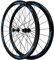 700C-Laufradsatz, Carbon-Rennradräder, 40 mm matt, 20 mm Breite, geeignet für 7–12-Gang-Kassette, QR-Mountainbike-Laufradsatz (Farbe: Schwarze Nabe, Blau, Größe: 700C)