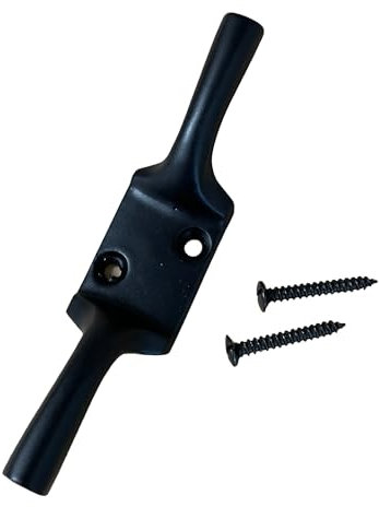 JAM2DAY Strong Cleat Hook with Screws - Large 4 / 100mm (Black)