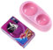Tadoiooy Wichtel Zubehör,Puppenhaus Zubehör, Puppenhauszubehör, Dollhouse Dog Bowl Miniatur Haustierfutter mit Teller 1:12 Puppenhausmodellzubehör 2pcs