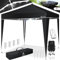 KESSER® Carpa Plegable 3x3m | Pop-Up Regulable en Altura Estable Impermeable Resistente al Invierno | Protección UV 50+ Incluye Bolsa con Ruedas y Anclaje al Suelo - Negro