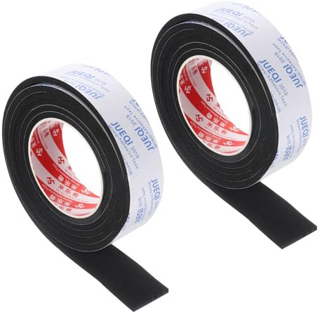 PATIKIL 2000 x 35 x 5mm Insulation Foam Tape, 2 Roll Self-Adhesive EVA Weather Stripping for Wrap Pipe Door Window Insulation Soundproof Anti Vibration Collision, Black