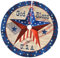 God Bless Amerika USA Amerikanische Flagge Sterne Versprechen der Verbundenheit 4. Juli Unabhängigkeitstag 91,4 cm Weihnachtsbaumrock rund Winter Schnee geeignet für Weihnachten Weihnachten Halloween