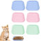 6 PCS Kitten Bowls,Kitten Bowl,Shallow Cat Bowl, Cat Food Dish Shallow Cat,Cat Food Bowl Kitten Bowls Cat Dishes for Food Wheat Straw Cat Bowls for Kittens and Short Legged Cats (Square)