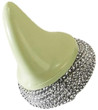 Brosse à récurer en métal avec poignée – Brosse à récurer en acier inoxydable | Boules à récurer en métal résistantes à l'usure | Grattoir à vaisselle | Tampons de nettoyage en laine d'acier pour