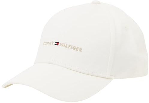 Tommy Hilfiger Uomo Cappellino Foundation Panel in Cotone, Bianco (Ivory Silk), Taglia Unica