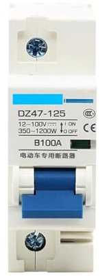 KRIECK Magnetotermico,Interruttore Magnetotermico Interruttore di Controllo del Veicolo Elettrico 100A 125A DC12-100V Interruttore Generale for Batteria e Alimentazione Moto(100A)