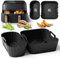 Moule Air Fryer pour Philips Dual Basket Airfryer Série 3000 9 Litres(6L/3L) - Moule Silicone Accessoires Airfryer Réutilisable Plat pour Philips Airfryer Série 3000-5000 9L, Cookwise Dual 9L