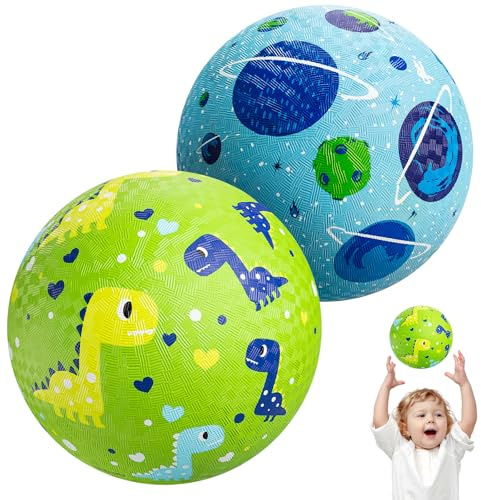Vastoy 6 Inch Playground Ball Set of 2 for Kids Ages 3-6 - Dodgeball and Kick balls with Pump, Kids Rubber Ball for Outdoor Indoor Play, Children Kickball for School PE, Backyard, Kid Balls for Pool