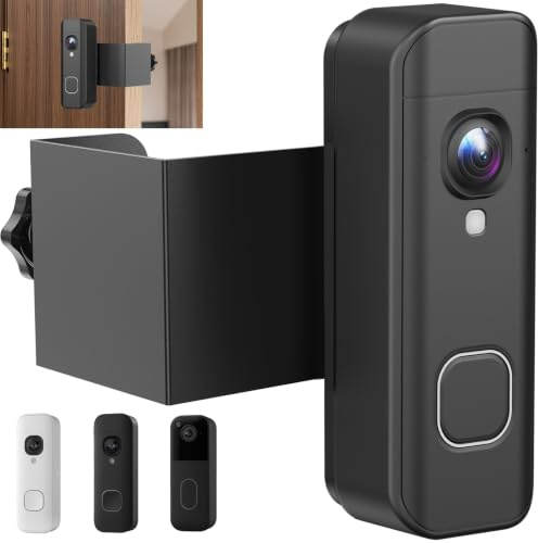 Anti-Theft Video Doorbell Mount for Eufy E340, Doorbell Camera Mount, No Drill Adjustable Mounting Bracket Holder Accessories for Apartment Rentals, Enhanced Protection Doorbell Mount Bracket