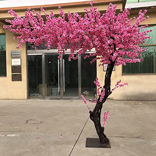 KOIAMVZW Artificial Peach Tree Weeping Cherry Tree Pink Cherry Tree Multiple Sizes for Indoor Outdoor Home Office Party Table Center Wedding Decor Pink-1.5x1m