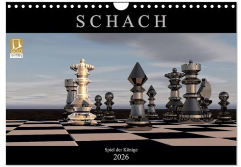 SCHACH - Spiel der Könige (Wandkalender 2026 DIN A4 quer), CALVENDO Monatskalender: Fantastische Bilder aus der Welt des Schachs (CALVENDO Kunst)