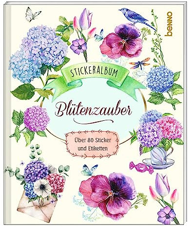 Stickeralbum »Blütenzauber«: Über 80 Sticker und Etiketten