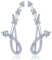 Yumilok 925 Sterling Silber Zirkonia Musiknote Ohrstecker Ohrklemme Ohrringe Hypoallergen Ohrschmuck Ear Cuffs für Damen Frauen Mädchen