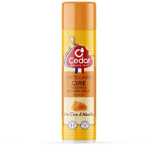 O'Cedar - Aérosol Cire Antiquaire - Cire D'Abeille - Incolore - Nourrit et Restaure L'éclat - Meubles en Bois - Parquets Stratifiés Vitrifiés - Nettoyant Multi Usage - Fabriqué En France - 300mL