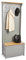 VonHaus Coat Stand with Shoe Storage - Grey Hallway Unit with 7 Double Hooks & Storage Bench - Hall Tree Organiser for Entryway with Wood Effect Seat - Freestanding Coat Rack - Ash Hall