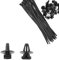 X AUTOHAUX 20Stk.Auto Halteclip 18mm Formen Clip Halter Verschluss mit Kabelbinder Schwarz für Audi für VW für Skoda