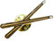 Miniblings Drum Sticks Pin Brosche Trommelstöcke Percussion Trommel Schlagzeug - Handmade Modeschmuck I Anstecknadel Button Pins