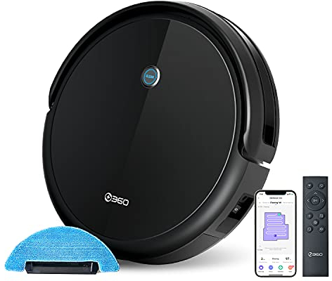 360 C50 Aspirapolvere Robot 2 in 1, Aspirapolvere e Lavapavimenti, 2600 Pa, con Un Serbatoio d’Acqua, 4 Modi di Pulizia, Ricarica Automatica