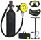 FGKING Tauchausrüstung, Scuba Sauerstoffflasche Tauchen, Diving Tank Ausrüstung, 1L Mini Tauchflasche 15-20 Minuten Frei Atmender Tragbarer, Mit Pumpe, nachfüllbarem Design,Schwarz