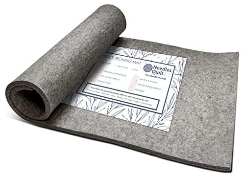 XL Wool Pressing Mat | 36 X 18 New Zealand Wool Ironing Pad for Quilting