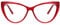QECEPEI Blue Light Glasses Cateye Women Fake Eyeglasses Anti Eye Strain Computer Glasses Clear Lens Red