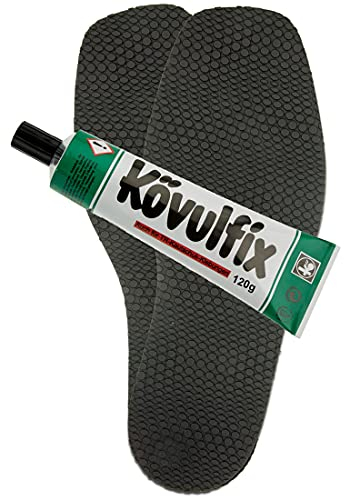 Schuhreparatur Sohle Croco - Zellkautschuk Langsohle - Schuhsohle - Anti Rutsch Sohle - Gummisohlen zum aufkleben - Schuhsohlen Reparatur Made in Germany (Schwarz)