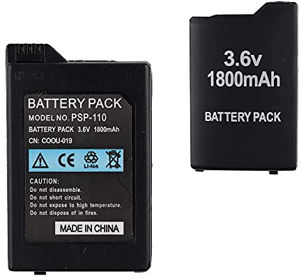 E-yiiviil Ersatzakku PSP-110 Kompatibel mit Sony Fat PSP-110 PSP-1001 PSP 1000 Battery