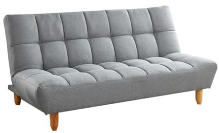 Vente-unique Schlafsofa fÅr 3 Personen, ausziehbar, klick-Klack-Stoff, Esteban - Grau - Einzelbett