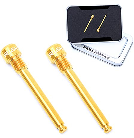 Asudaro Titanschrauben, 2 Stück, Fahrrad Bremssattel Adapter, Rostfrei, Gold A