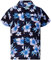 King Kameha Funky Chemise-Hawaienne, Manche-Courte, Mono-Flowers, Bleu-Marine-Bleu, XL