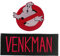 Catch the Patch Ghostbuster Set 2 Stück Venkman Logo Film - Aufnäher, Bügelbilder, Aufbügler, Applikationen, Patches, Sticker zum Aufbügeln oder Aufnähen – für Kleidung, Taschen, Jacken