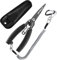 supregear Fishing Pliers, Multi-Functional Lightweight Stainless Steel Fishing Plier, Fishing Gear with ABS Handle, Line Cutter Hook Remover Tool with Safety Coiled Lanyard and Nylon Sheath, Black