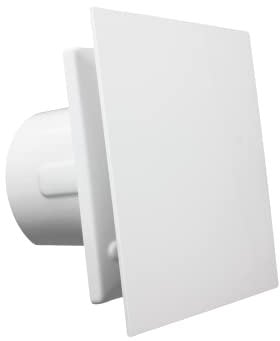 Fantronix NAZAIR White 4 inch Powerful Exhaust Fan with Timer Wall Ceiling Mounted Ventilation Damp Environment Control for 100 mm Round Air Ducting Quiet Timed Shower Extractor