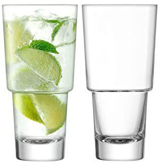 IXART Glass Cups/Glass Tumblers Household Glass Coffee Mug Drinking Glasses Travel Clear Whiskey Drinking Glasses Cocktail Kitchen Shot Glass Juice Drinking Glasses (Color : Highball)