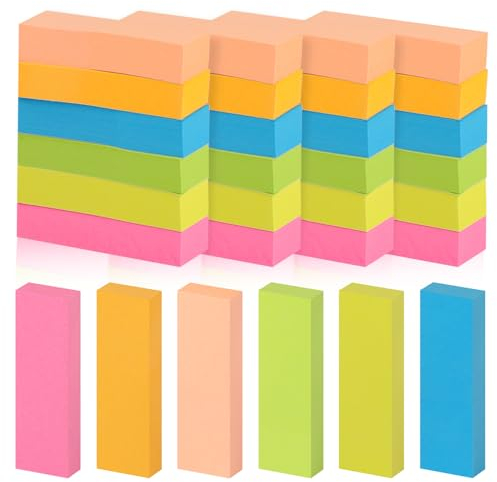 1600 Blatt Haftnotizen Klein, Sticky Notes, Haftnotizen Klebezettel, Klebezettel Klein, Haftnotizen Pastell, Page Marker, Book Tabs für Büro Zuhause Schule Sitzung (6 Farbe)