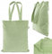 AllBags Baumwolltasche 380 x 420 mm mit langen Griffen 70 cm, Einkaufstasche, Alltagstasche, arbeitstasche damen, strapazierfähige stofftasche kindergarten, jutebeutel (1 er-Pack, Grün-Melange)