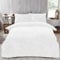 Brentfords White Super King Duvet Set Teddy Fleece, Superking Duvet Cover Winter Bedding Duvet Cover Set with Pillowcases Teddy Bear Fleece Super Soft Quilt Covers
