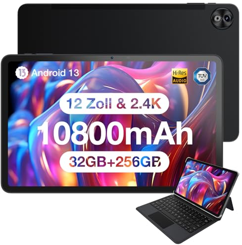 DOOGEE T20 Ultra 12 Pouces, Tablette Android 13, 32 Go + 256 Go (2 to TF), Batterie 10800mAh, Caméra 16MP+8MP, FHD 2.4K, Dual SIM, 4G LTE+5G WiFi, GPS