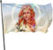 Hofflagge, Banner, Held, Lilie, Fee, Dame, Engel, Thema, Willkommens-Party, Outdoor, Dekoration, Ornament, Picks, Haus, Garten, Hof, Dekoration, 90 x 152 cm