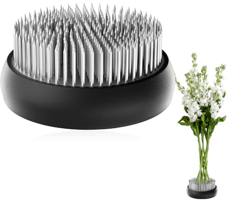 mizikuu Steckigel Blumen, 60 mm Blumenigel Frosch Edelstahl Blumenhalterung mit Runder Ikebana Blumenarrangement Stecknadelhalterung Dekoration für Garten, Hotel, Zuhause, Büro, Blumenladen