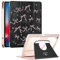 Fycyko Hülle für iPad 10.2 Zoll 9/8/7th Generation iPad Air 10.5 Zoll, Hülle mit 360 Grad Drehständer, Modisches Bogen Design, Transparente Rückseite mit Bleistifthalter